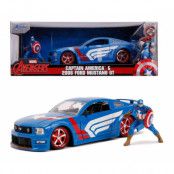 Marvel - Captain America Ford Mustang Gt - 1:24
