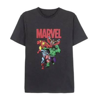 Marvel - Cotton T-Shirt - 4 Characters - Size L