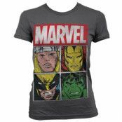 Marvel Distressed Characters Girly T-Shirt, T-Shirt