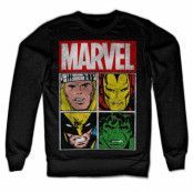 Marvel Distressed Characters Sweatshirt, Sweatshirt
