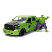 Marvel Hollywood Rides Diecast Model 1/24 2014 Ram 1500 with Hulk Figur