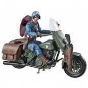 Marvel Legends: Captain America - Captain America with Motorcycle - DAMAGED PACKAGING