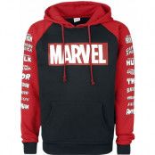 Marvel Luvtröja - Logos - S M - för Herr - svart/röd