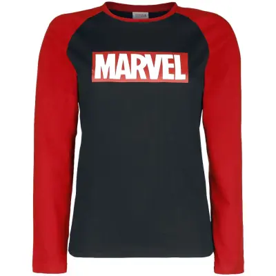 Marvel - Marvel Sweatshirt - Barn - Marvel Logo - 116 - för barn - svart/röd