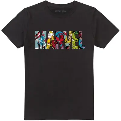 Marvel - Marvel T-shirt - Comic Logo - M 3XL - för Herr - svart