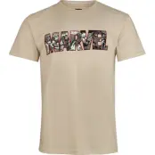 Marvel - Marvel T-shirt - Comics Logo Heroes - S XXL - för Herr - sand