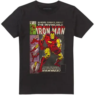 Marvel - Marvel T-shirt - Iron Man - serieomslag i retrostil - M 3XL - för Herr - svart