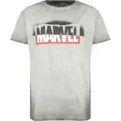 Marvel - Marvel T-shirt - Logo Graffiti - S XXL - för Herr - ljusgrå