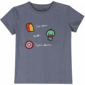 Marvel - Marvel T-shirt - Superheroes - 122/128 158/164 - för barn - blågrå