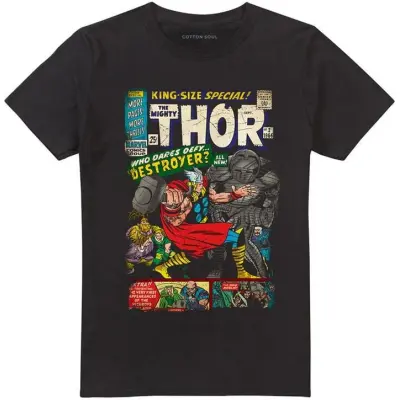 Marvel - Marvel T-shirt - Thor - serieomslag i retrostil - M 3XL - för Herr - svart