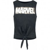 Marvel - Marvel Topp - Logo Leo - S XXL - för Dam - svart