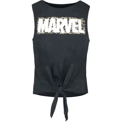Marvel - Marvel Topp - Logo Leo - S XXL - för Dam - svart