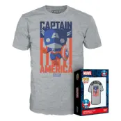 Marvel POP! Tees T-Shirt Captain America Size M