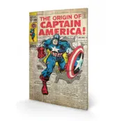 Marvel - Printing On Wood 40X59 - Captain America Origin
