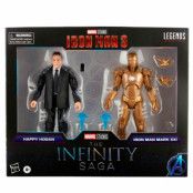 Marvel The Infinity Saga Iron Man 3 Happy Hogan and Iron Man Mark XXI set 2 figures 15cm