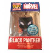 POP Pocket Keychain Marvel Holiday Black Panther Exclusive