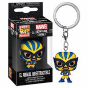 Pocket POP keychain Marvel Luchadores Wolverine El Animal Indestructible