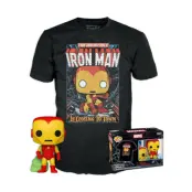 Pop! & Tee (Adult): Marvel - Holiday Iron Man (Glows in the Dark) Vinyl Figure & T-Shirt (L)