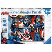 Ravensburger - Puzzle Marvel Captain America 100p