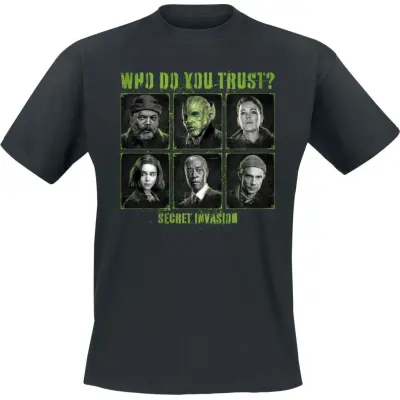 Secret Invasion - Marvel T-shirt - Who Do You Trust? - S M - för Herr - svart