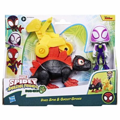 Spidey Amazing Friends Dino-Webs Dino Spin&Ghost-Spider - Spidey and His Amazing Friends -  Leksaksaffären