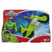 Super Hero Figur med motorcykel Hulken E6261