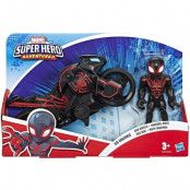 Super Hero Figur med motorcykel Kid Arachnid E7930