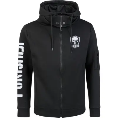 The Punisher - Marvel Luvjacka - Logo Skull - S XXL - för Herr - svart