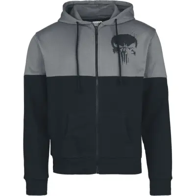 The Punisher - Marvel Luvjacka - Skull - S XXL - för Herr - svart/grå