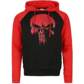 The Punisher - Marvel Luvtröja - Logo Skull - S XL - för Herr - svart/röd