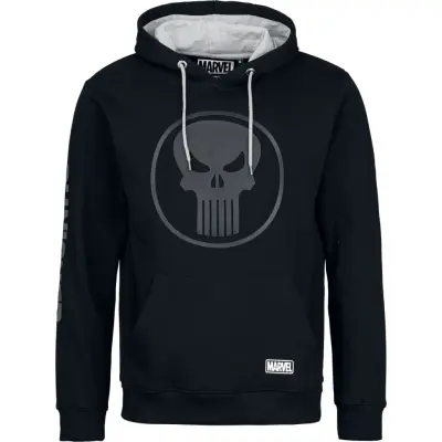 The Punisher - Marvel Luvtröja - Skull Logo - S XXL - för Herr - svart/grå