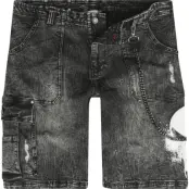 The Punisher - Marvel Shorts - Skull - S XL - för Herr - svart denim