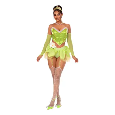 Älva Drottning Grön Deluxe Maskeraddräkt - Medium