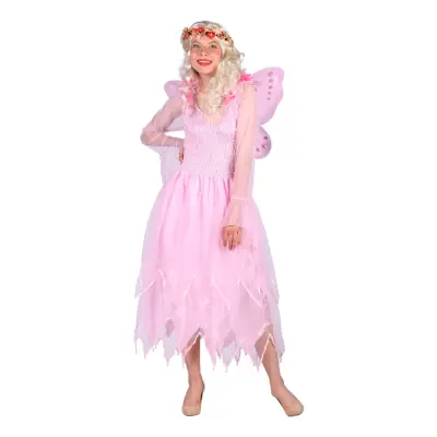 Älva Klänning Rosa Deluxe Maskeraddräkt - Small/Medium