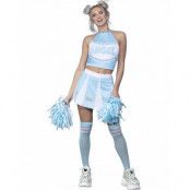 Ängel - blå och vit cheerleader kostym för kvinnor