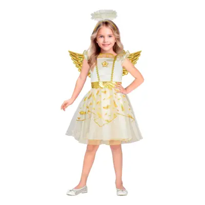 Ängel med Vingar Barn Maskeraddräkt - Medium