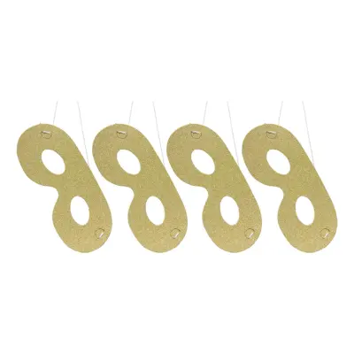 Ögonmask Guld Glitter - 4-pack