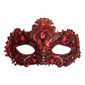 Ögonmask med Strass Röd - One size