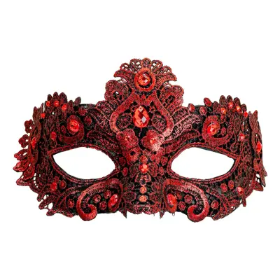 Ögonmask med Strass Röd - One size