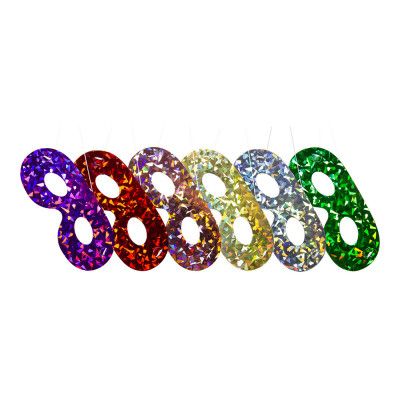 Ögonmask Metallic Holografisk Flerfärgade - 6-pack