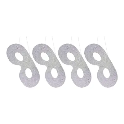 Ögonmask Silver Glitter - 4-pack