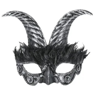 Ögonmask Silver Med Horn