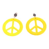 Örhängen Peace UV Neongula - 2-pack