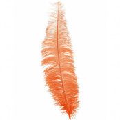 12 st. Stor orange strutsfjäder - 40 cm