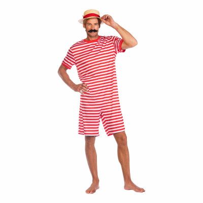 20-tals Baddräkt Röd Maskeraddräkt - Large