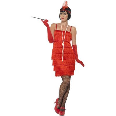 20-tals Klänning Maskeraddräkt Röd M