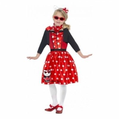 50-tals Hello Kitty Barn Maskeraddräkt