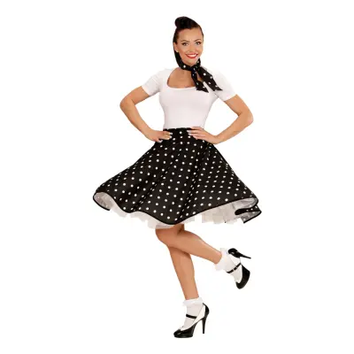 50-tals Kjol Svart Maskeraddräkt - One size