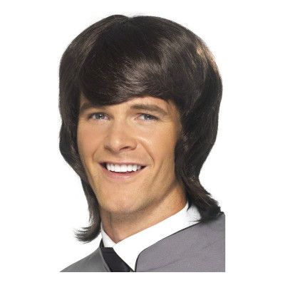 60-tals Popstjärna Brun Peruk - One size