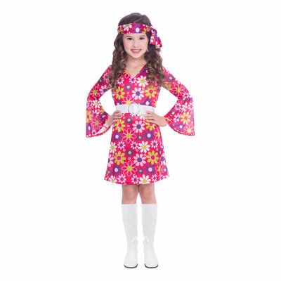 60-tals Retro Girl Barn Maskeraddräkt - Medium